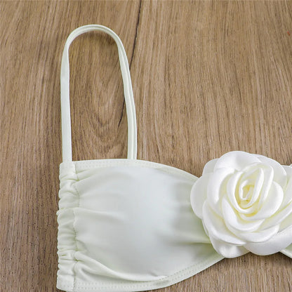 Lace-up Flower Bikini