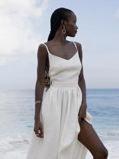 Premium Cotton/Linen Long Dress