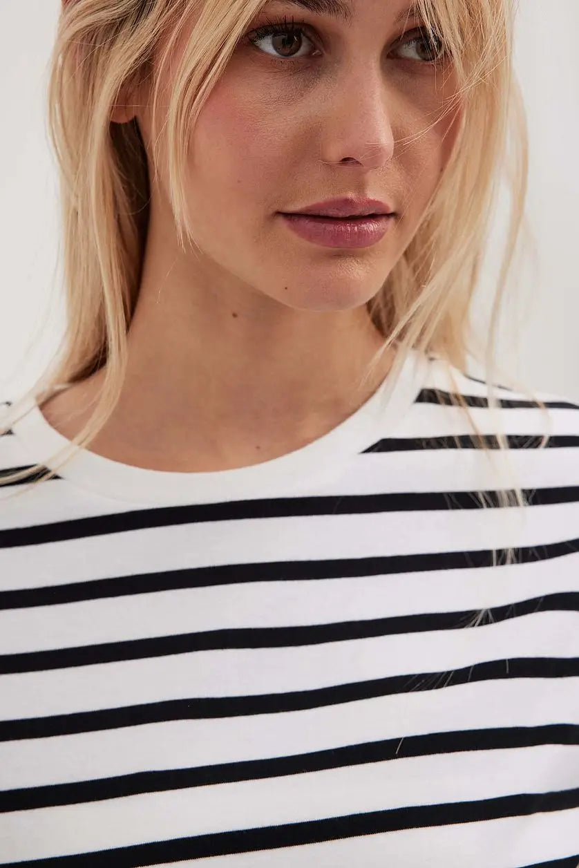 Striped Cotton Knit Tee