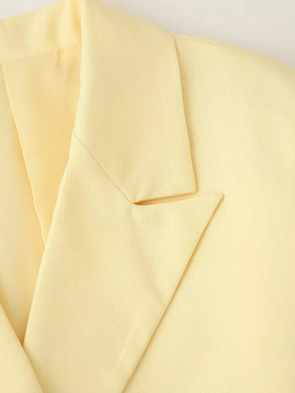 Waist-Tie Blazer with Padded Shoulder Effect LAPANIA