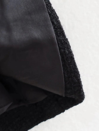 Tweed Single-Breasted Jacket with Gold Buttons LAPANIA