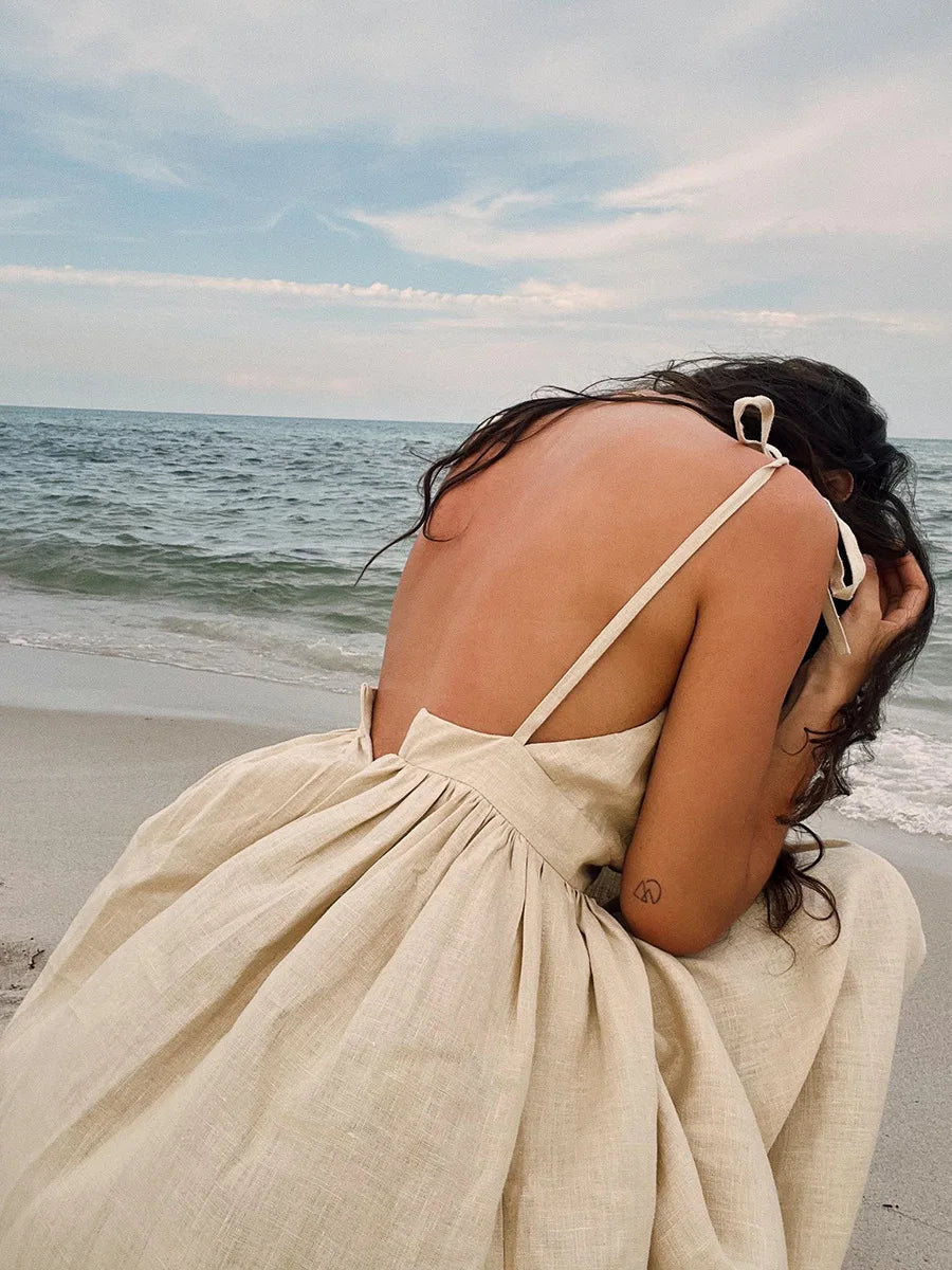 Premium Cotton/Linen Long Dress