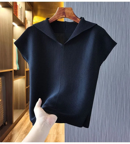 Textured V-Neck Blouse