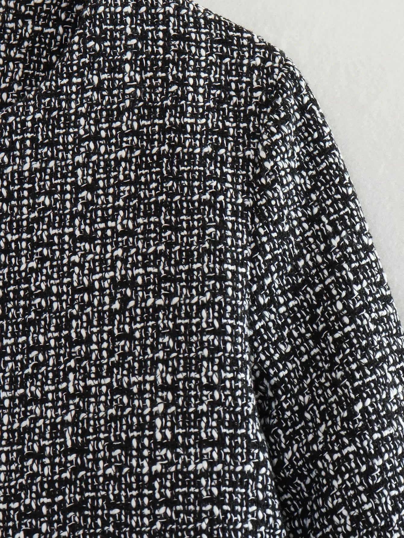 Tweed Single-Breasted Jacket with Gold Buttons LAPANIA