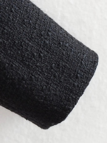 Tweed Single-Breasted Jacket with Gold Buttons LAPANIA