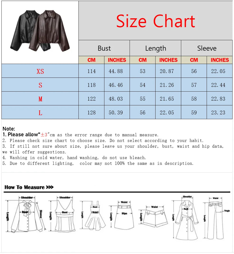 Faux Leather Bomber Jacket with Turn-Down Collar LAPANIA