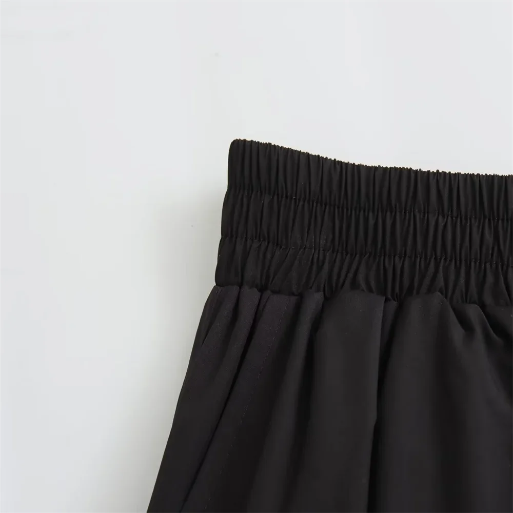 Black High-Waisted A-Line Skirt LAPANIA