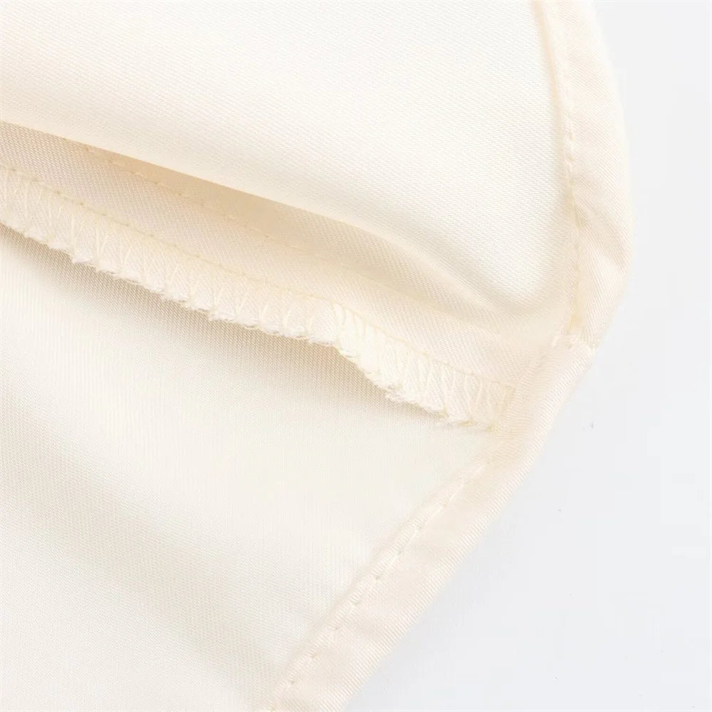 Waist-Tie Silk-Texture Shirt LAPANIA